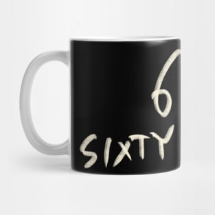 Hand Drawn Letter Number 68 Sixty Eight Mug